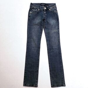 Duchesse Jeans Vintage Y2K Straight Leg Low Rise Distressed Denim